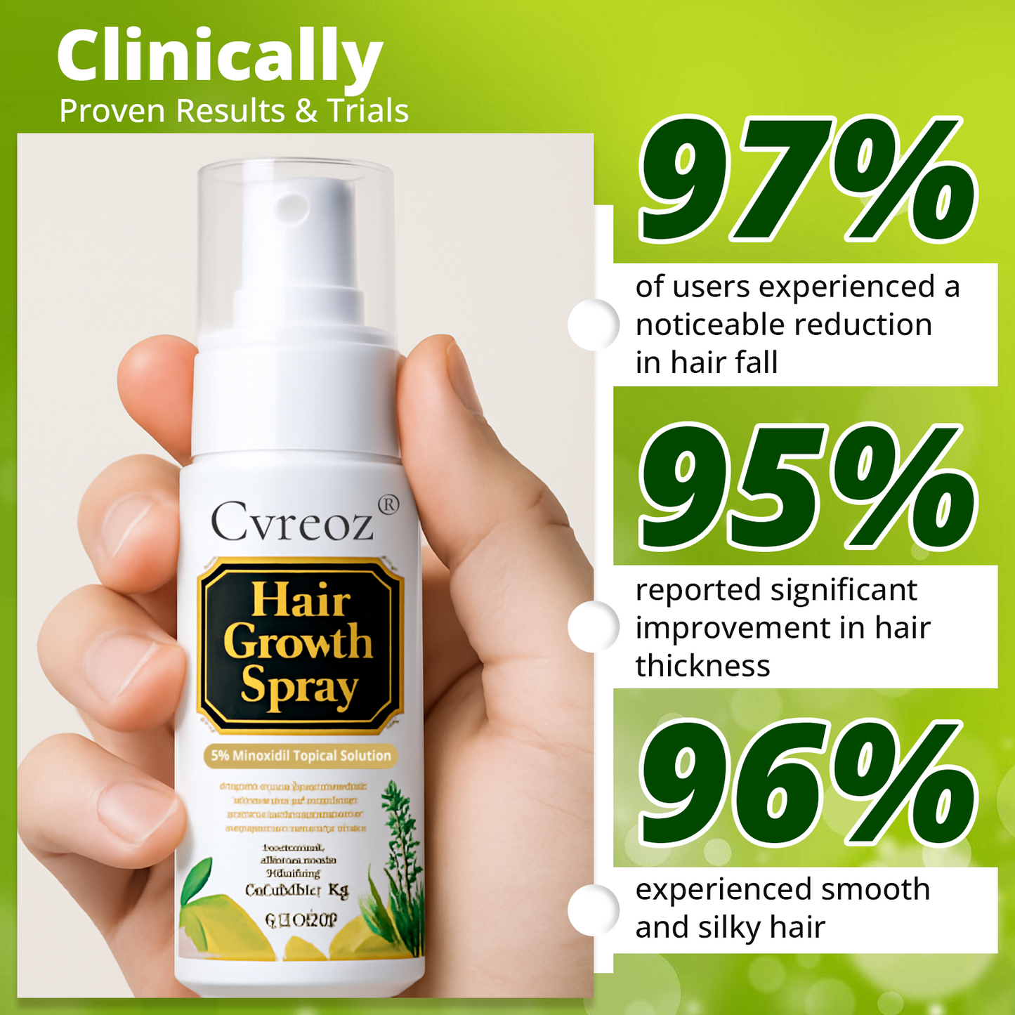 ⓒⓥⓡⓔⓞⓩ® Nourish & Flourish Hair Growth Spray + 5%Minoxidil