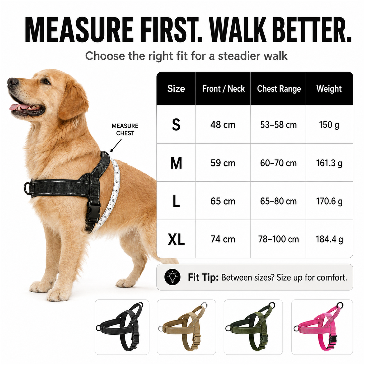Heavy-Duty Reflective Dog Harness