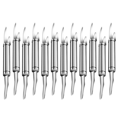 MCOIKY® 2PCS - 5 In 1 Multifunctional Shrimp Line Fish Maw Knife Stainless Steel Shrimp Deveiner Tool Multifunctional Fast Shrimp Peeler Fish Scale Remover Kitchen Fish and Shrimp Duck Intestine Cleaner