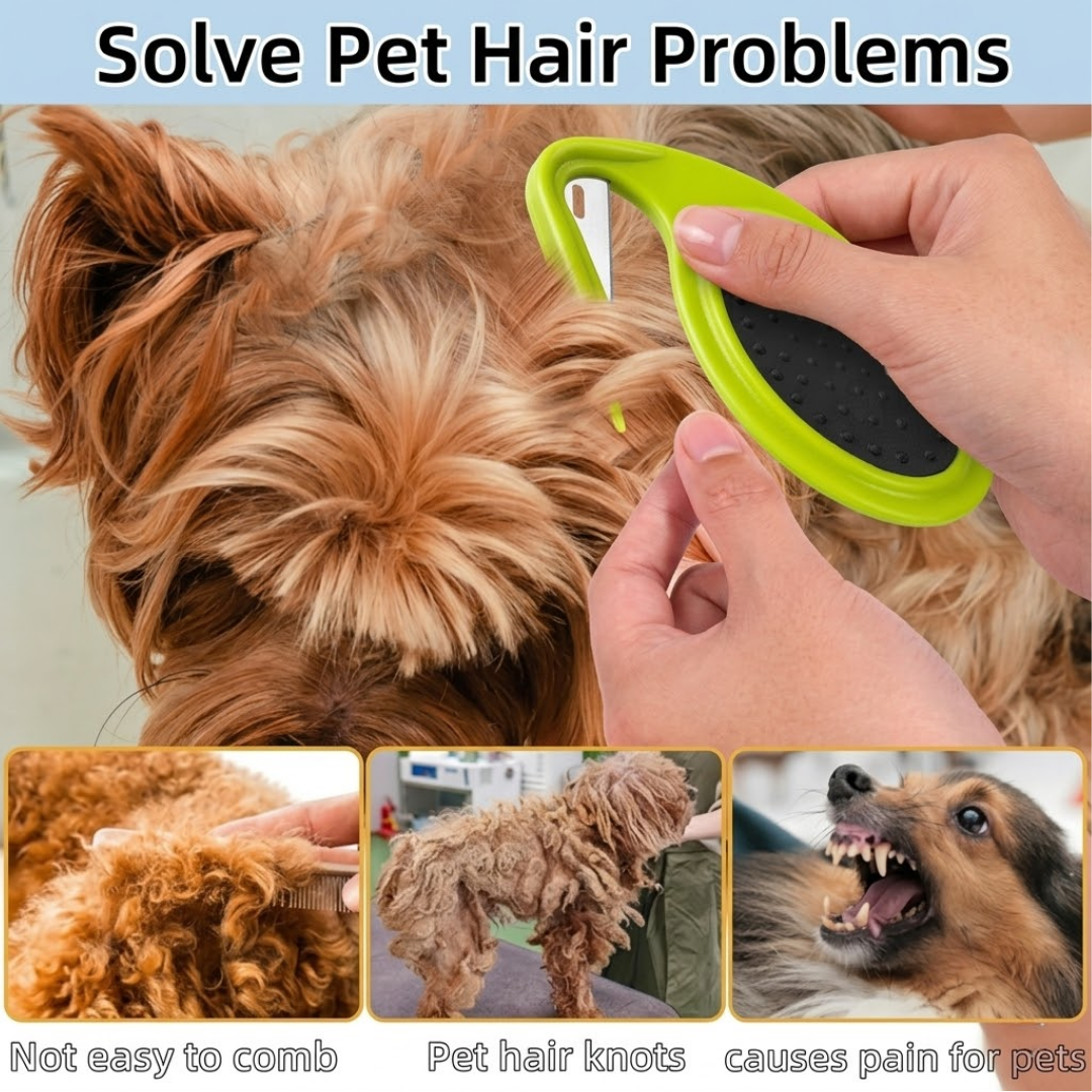 RSZZB® Pain-Free Pet Dematting Comb | The Ultimate Tangle & Mat Remover