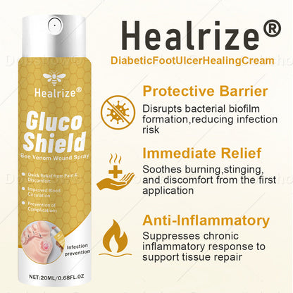 🔥𝙎𝙥𝙚𝙘𝙞𝙖𝙡 𝙋𝙧𝙤𝙢𝙤𝙩𝙞𝙤𝙣|  Healrize® GlucoShield Bee Venom Wound Spray🔥