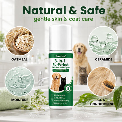 🔥 Limited-Time Offer | Healrize® 3 in 1 FurPerfect Skin Rescue Pet Spray