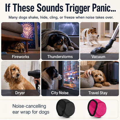 Waterproof Calming Dog Hoodie - Noise Cancelling Ear Protection for Pets