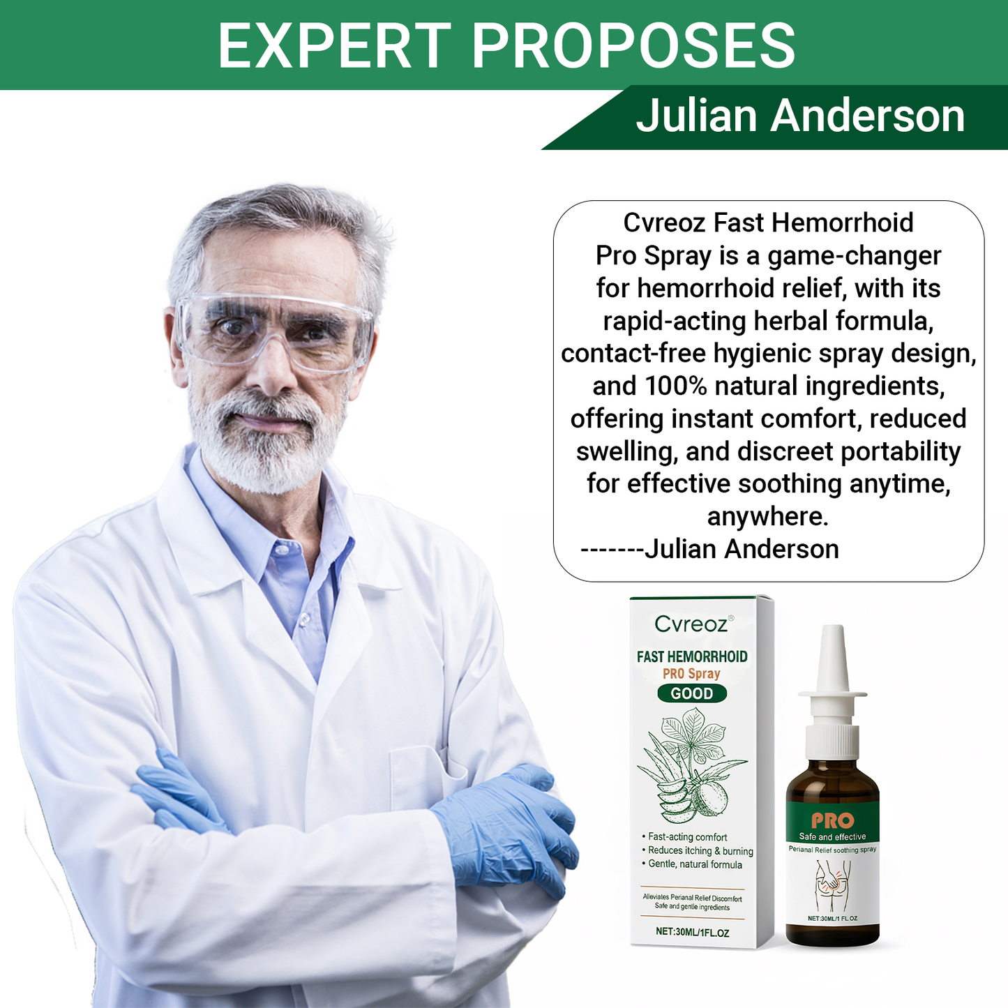 🎅𝘾𝙝𝙧𝙞𝙨𝙩𝙢𝙖𝙨 𝙎𝙖𝙡𝙚🎁 Cvreoz® Fast Hemorrhoid PRO Spray