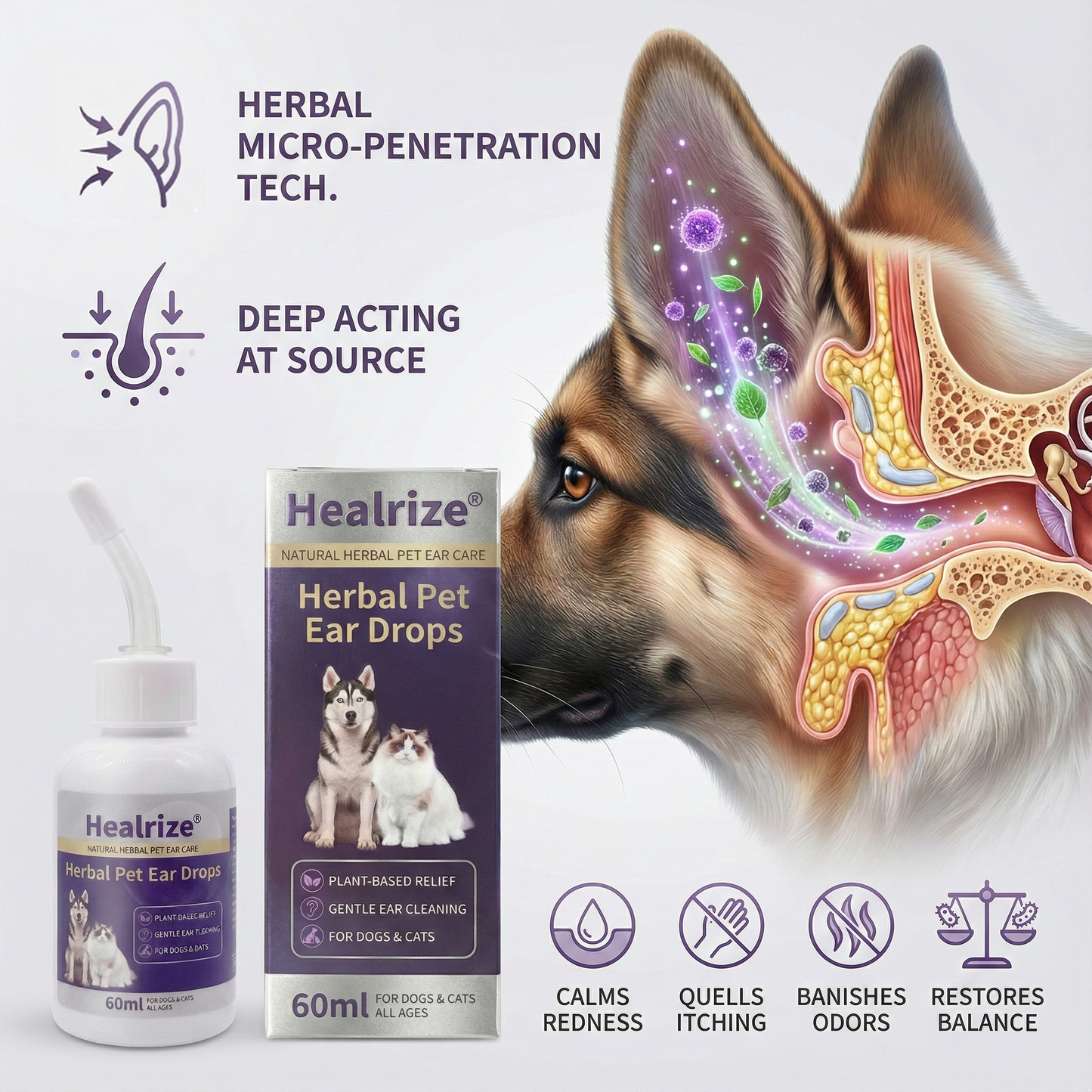 𝙎𝙥𝙚𝙘𝙞𝙖𝙡 𝙋𝙧𝙤𝙢𝙤𝙩𝙞𝙤𝙣 🔥Healrize® Herbal Pet Ear Drops