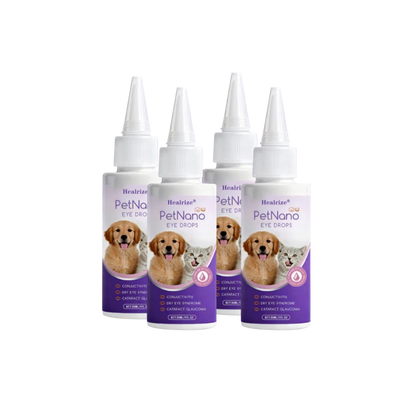 Healrize®  PetNano Eye Drops - For Dogs and Cats to Flush and Soothe Eye Irritations, Dog Tear Stain Cleaner, Safe for All Animals