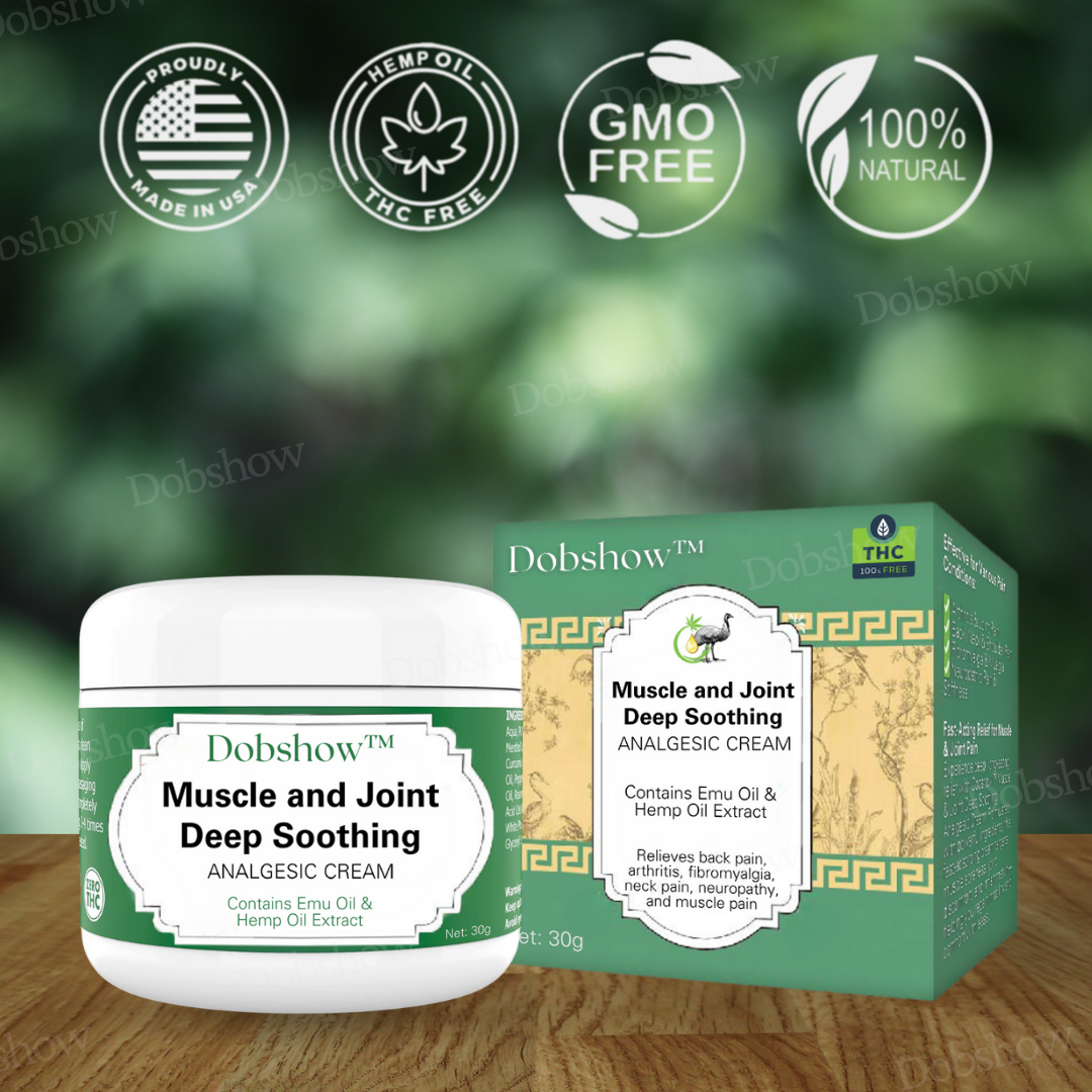 Dobshow® Muscle and Joint Deep Soothing Analgesic Cream (contains Emu oil 🦤& Hemp oil Extract🌿)