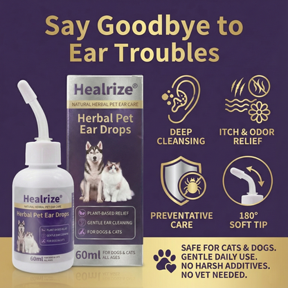 𝙎𝙥𝙚𝙘𝙞𝙖𝙡 𝙋𝙧𝙤𝙢𝙤𝙩𝙞𝙤𝙣 🔥Healrize® Herbal Pet Ear Drops