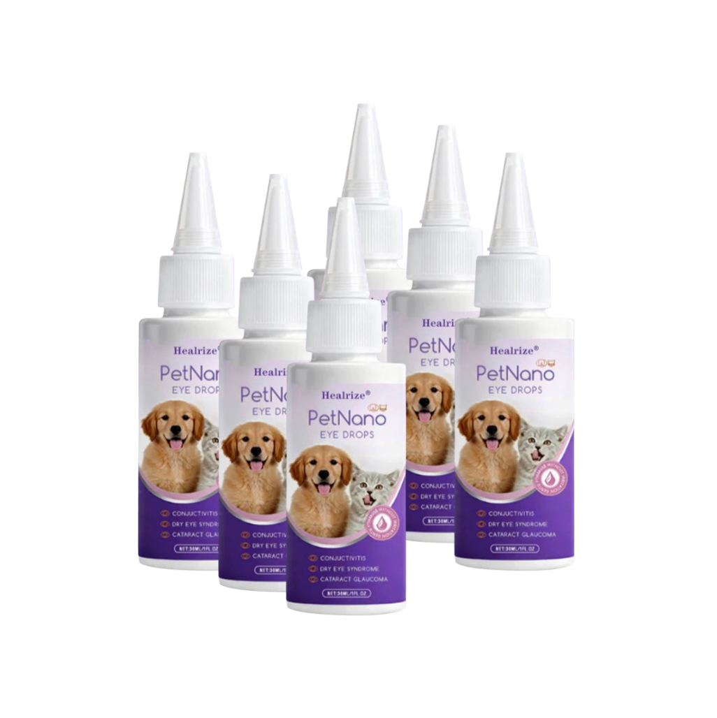 Healrize®  PetNano Eye Drops - For Dogs and Cats to Flush and Soothe Eye Irritations, Dog Tear Stain Cleaner, Safe for All Animals