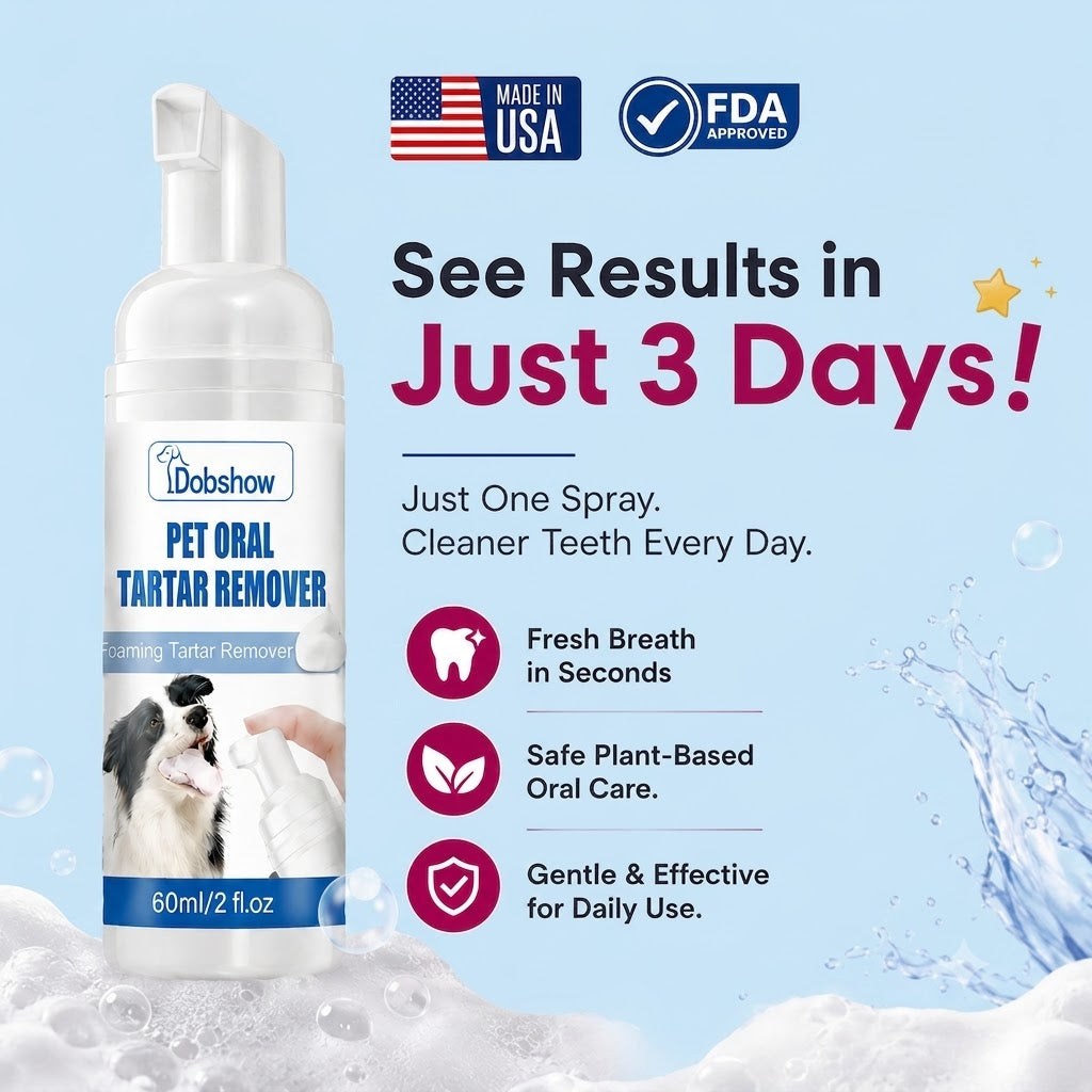 Dobshow® 3-in-1 Pet Oral Care Spray-For Dogs & Cats of All Sizes🐶🐱