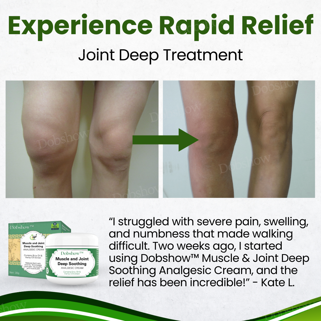 Dobshow® Muscle and Joint Deep Soothing Analgesic Cream (contains Emu oil 🦤& Hemp oil Extract🌿)