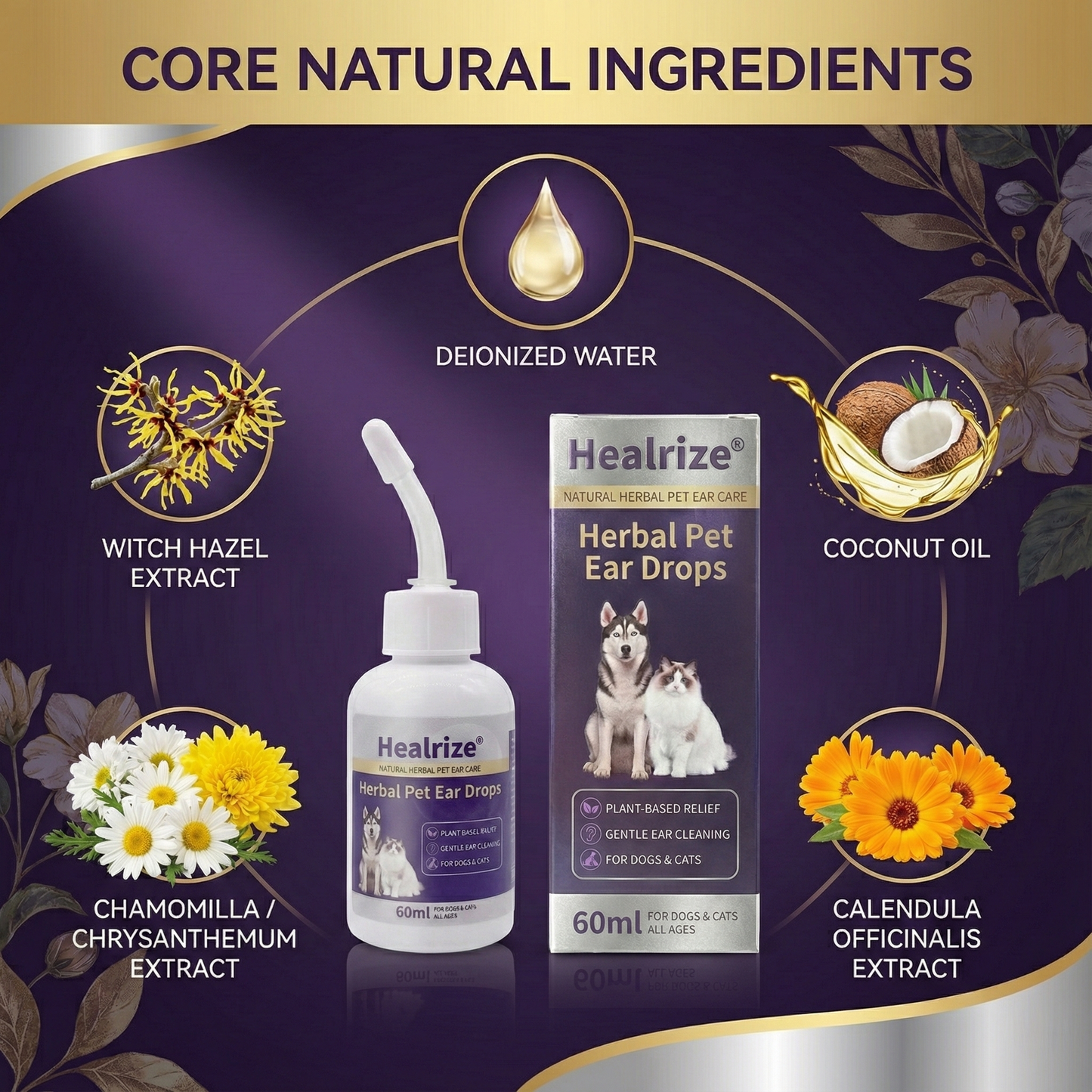 𝙎𝙥𝙚𝙘𝙞𝙖𝙡 𝙋𝙧𝙤𝙢𝙤𝙩𝙞𝙤𝙣 🔥Healrize® Herbal Pet Ear Drops
