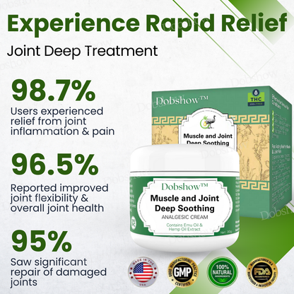 Dobshow® Muscle and Joint Deep Soothing Analgesic Cream (contains Emu oil 🦤& Hemp oil Extract🌿)