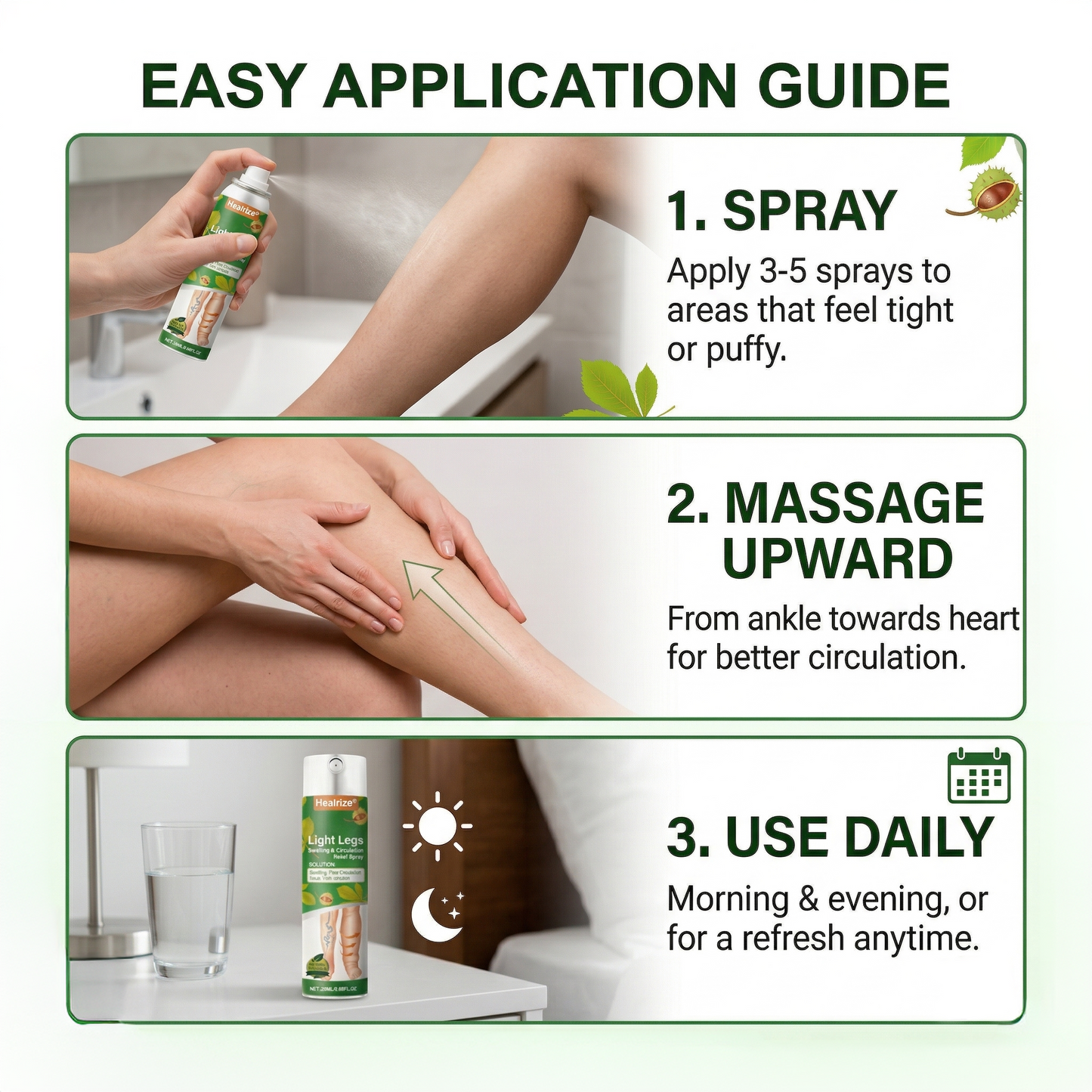 Healrize® Light Legs Swelling & Circulation Relief Spray