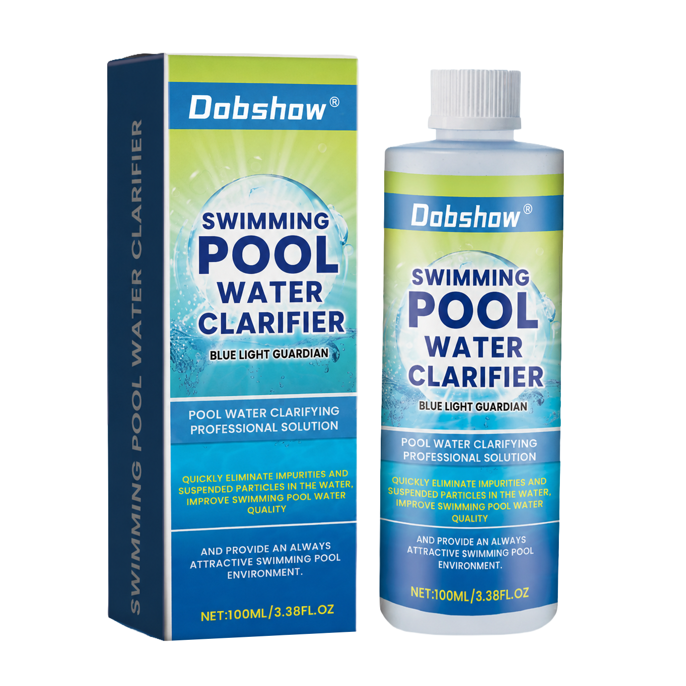 🎉Special limited-time discount🎉Dobshow®  Swimming Pool Water Clarifier-Ultra-concentrated and odor-free: 24-hour rapid algae rescue for long-lasting clarity and crystal-clear water