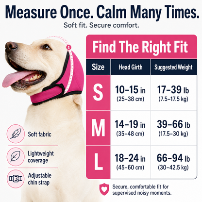 Waterproof Calming Dog Hoodie - Noise Cancelling Ear Protection for Pets