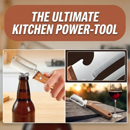 💖𝙎𝙥𝙚𝙘𝙞𝙖𝙡 𝙋𝙧𝙤𝙢𝙤𝙩𝙞𝙤𝙣💖 MCOIKY® 2-in-1 Stainless Steel Vegetable Peeler with Wooden Handle & Bottle Opener