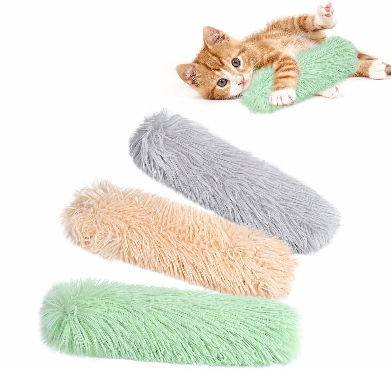 Catnip Crinkle Kicker Toy Pillow