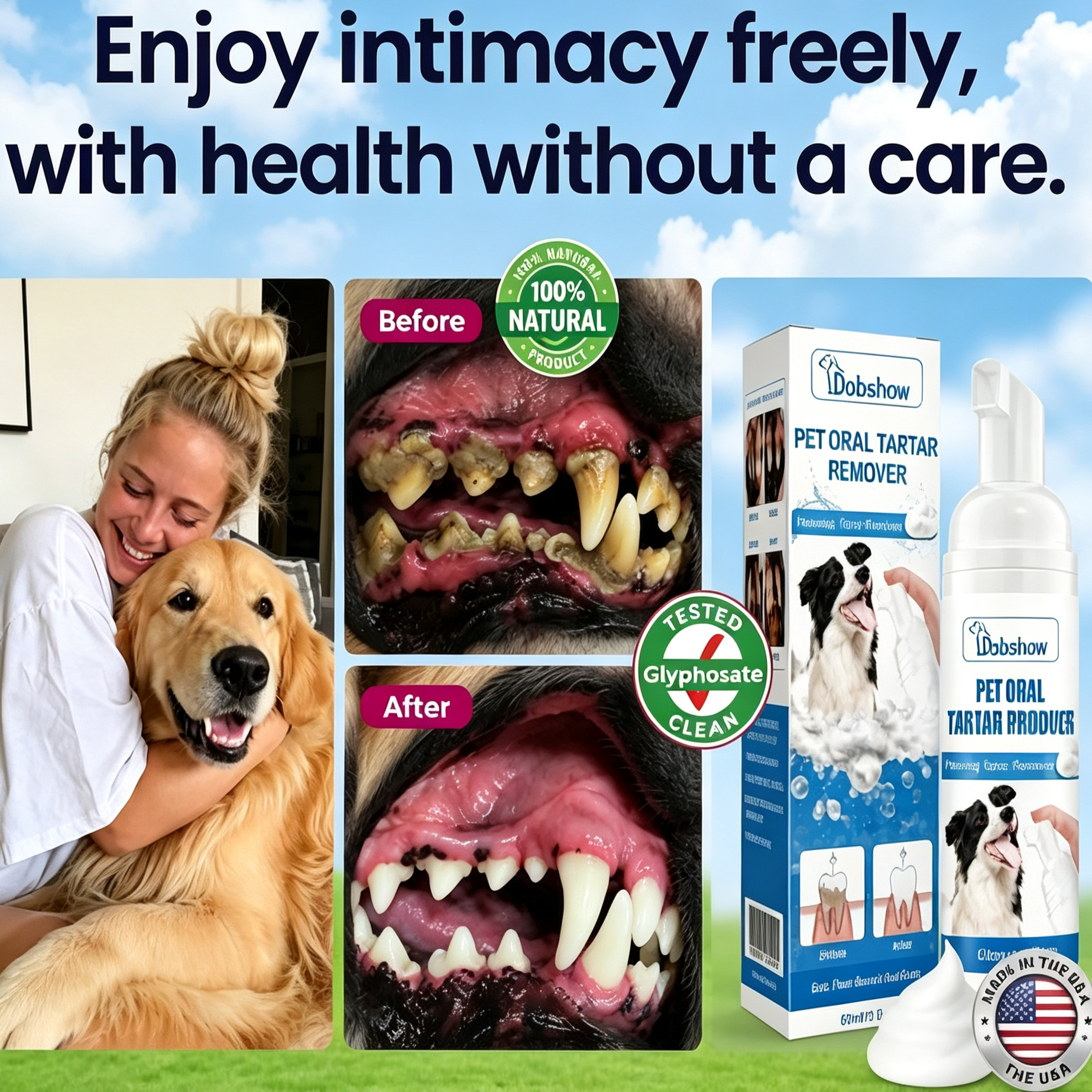 Dobshow® 3-in-1 Pet Dental Care Spray- Keep Dog Breath Fresh and Teeth Clean, Supports Gum Health🐶🐱 (Copy)