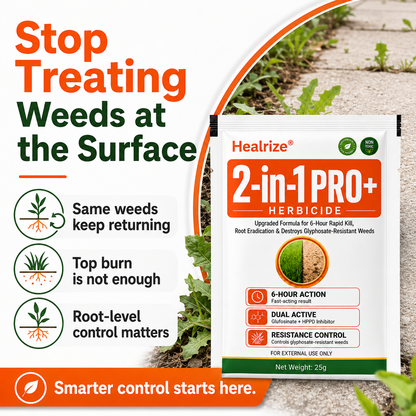Healrize® Advanced 2-in-1 Pro+ Herbicide | Upgraded Formula for 6-Hour Rapid Kill, Root Eradication & Destroys Glyphosate-Resistant Weeds