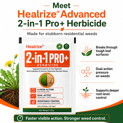 Healrize® Advanced 2-in-1 Pro+ Herbicide | Upgraded Formula for 6-Hour Rapid Kill, Root Eradication & Destroys Glyphosate-Resistant Weeds