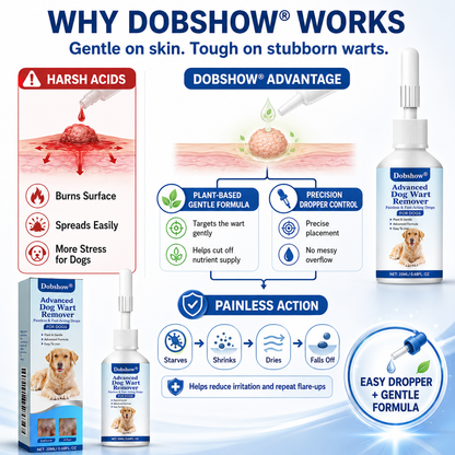 Dobshow®Advanced Dog Wart Remover | Painless & Fast-Acting Drops