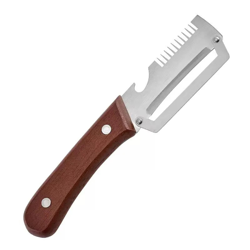 💖𝙎𝙥𝙚𝙘𝙞𝙖𝙡 𝙋𝙧𝙤𝙢𝙤𝙩𝙞𝙤𝙣💖 MCOIKY® 2-in-1 Stainless Steel Vegetable Peeler with Wooden Handle & Bottle Opener