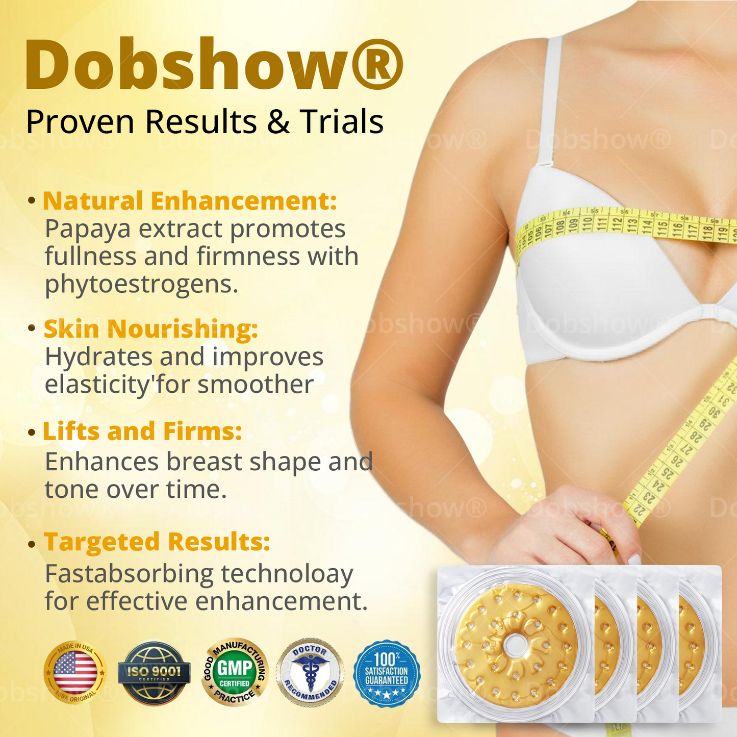 Dobshow® Breast Enhancement Nano Patch - Golden Firming Care