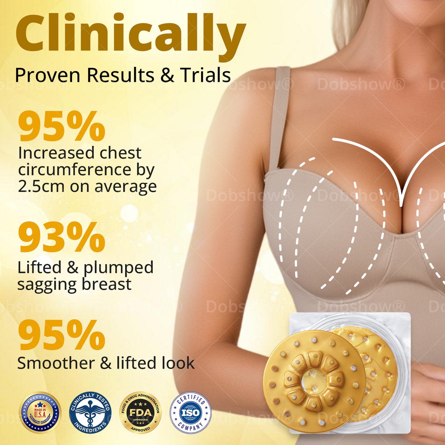Dobshow® Breast Enhancement Nano Patch - Golden Firming Care