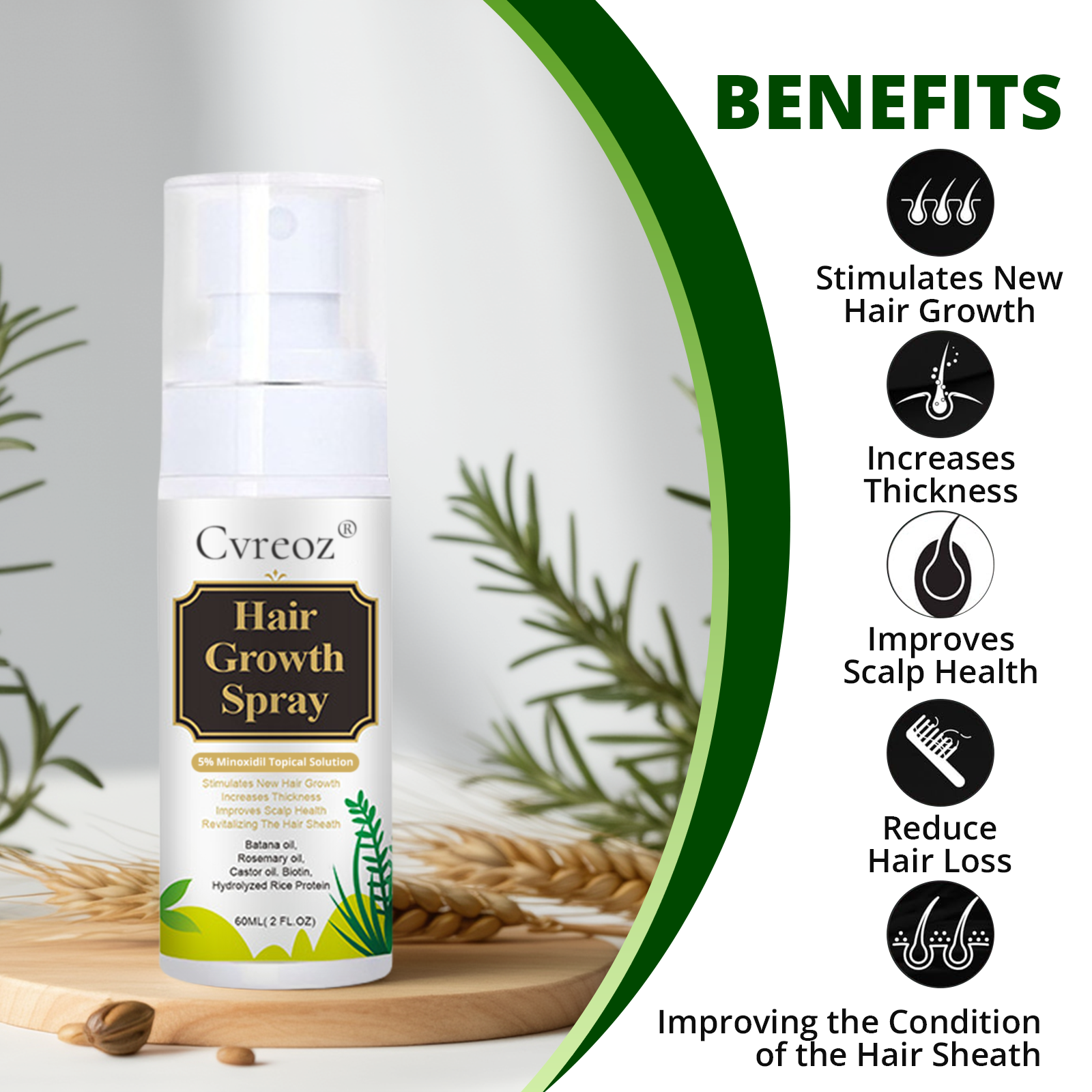 ⓒⓥⓡⓔⓞⓩ® Nourish & Flourish Hair Growth Spray