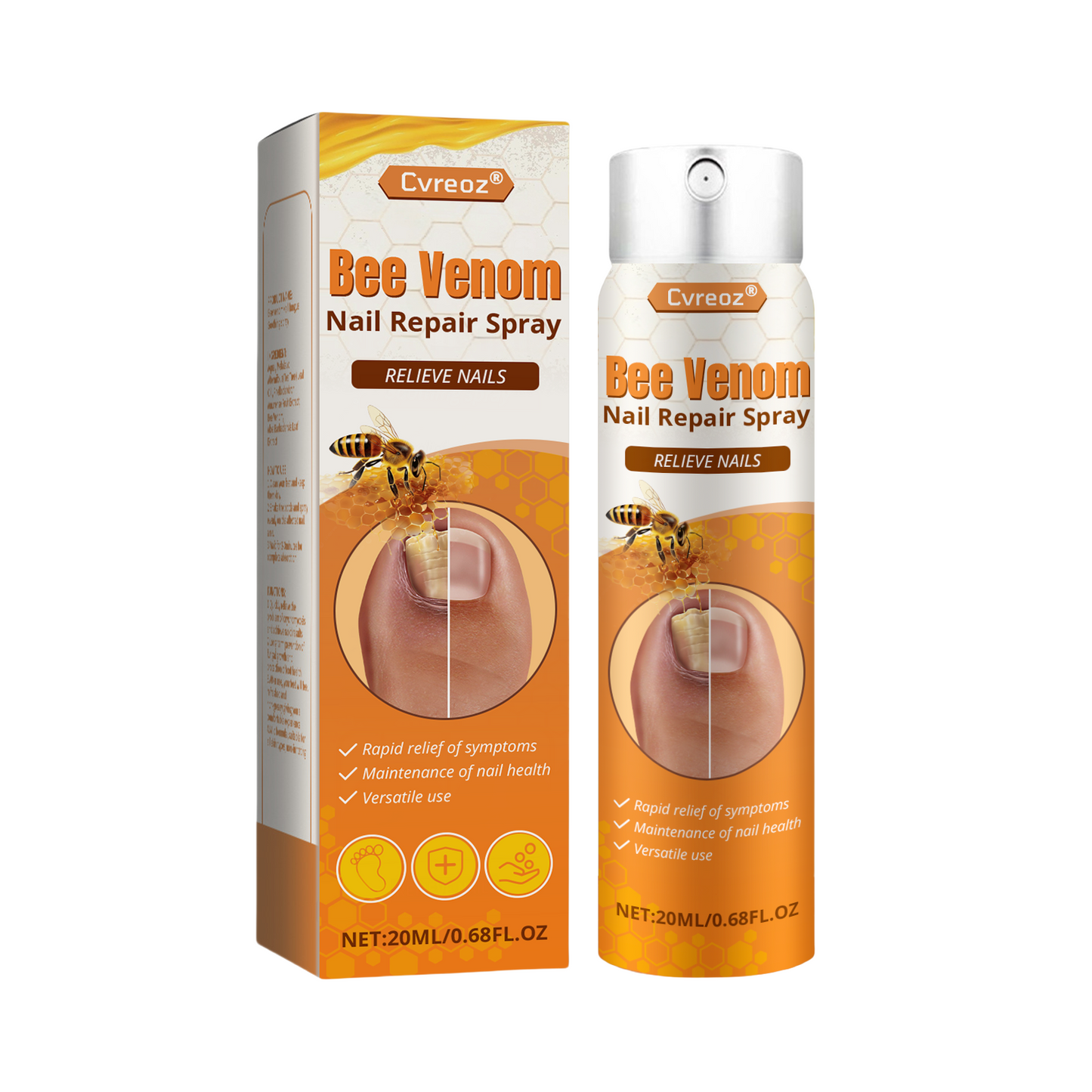 Cvreoz® Bee Venom Nail Repair Spray-Fast Relief for Fungal & Damaged Nails🌿