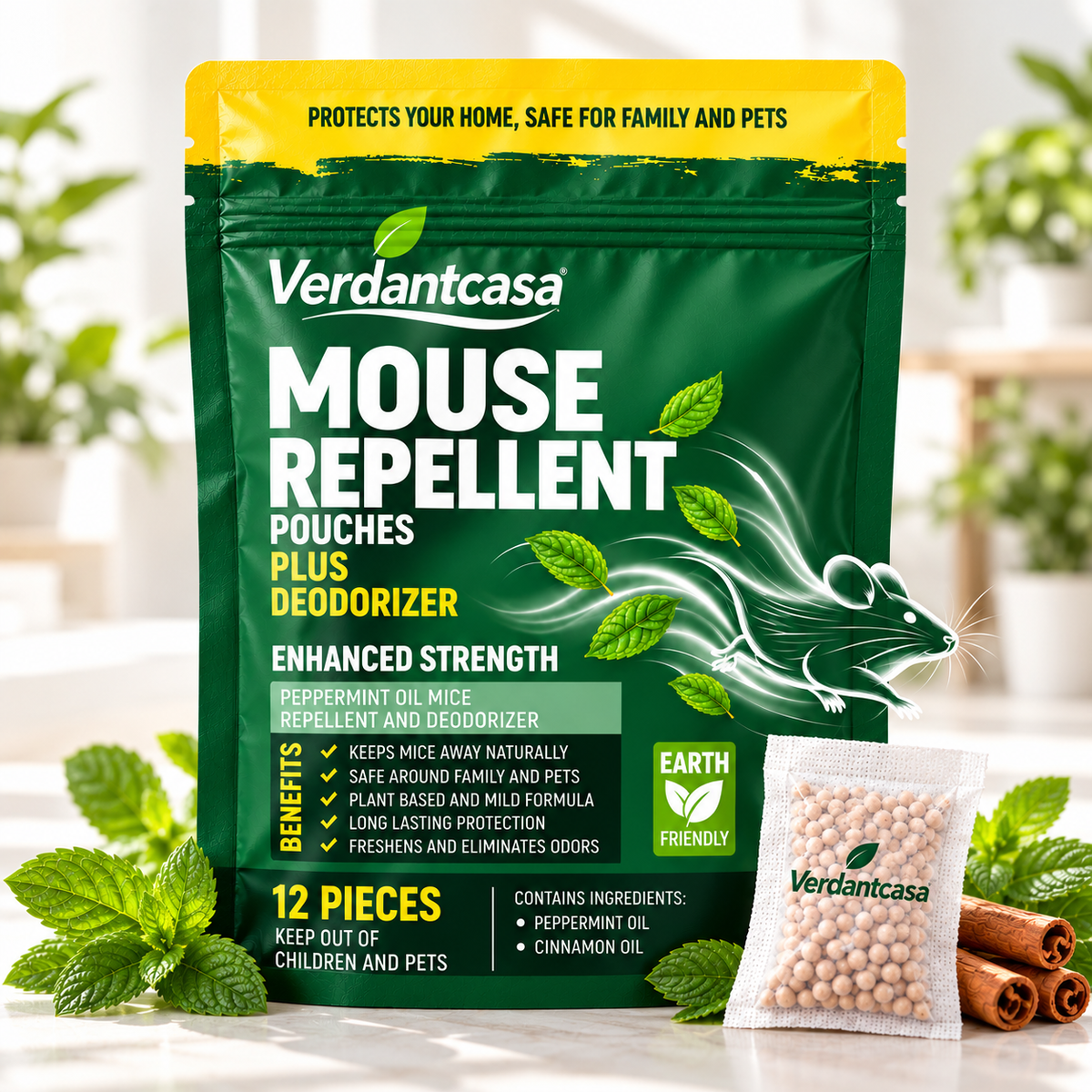 🔥100K+ SOLD🔥 Verdantcasa Mouse Repellent Pouches- 12pcs - save around kids & pet