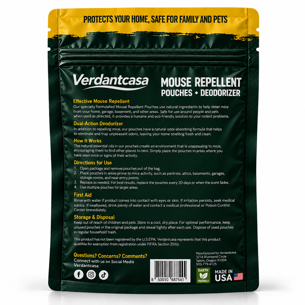 Place These Pouches Anywhere Mice Hide - Verdantcasa Healrize® Mouse Repellent Pouches