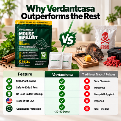 Place These Pouches Anywhere Mice Hide - Verdantcasa Healrize® Mouse Repellent Pouches