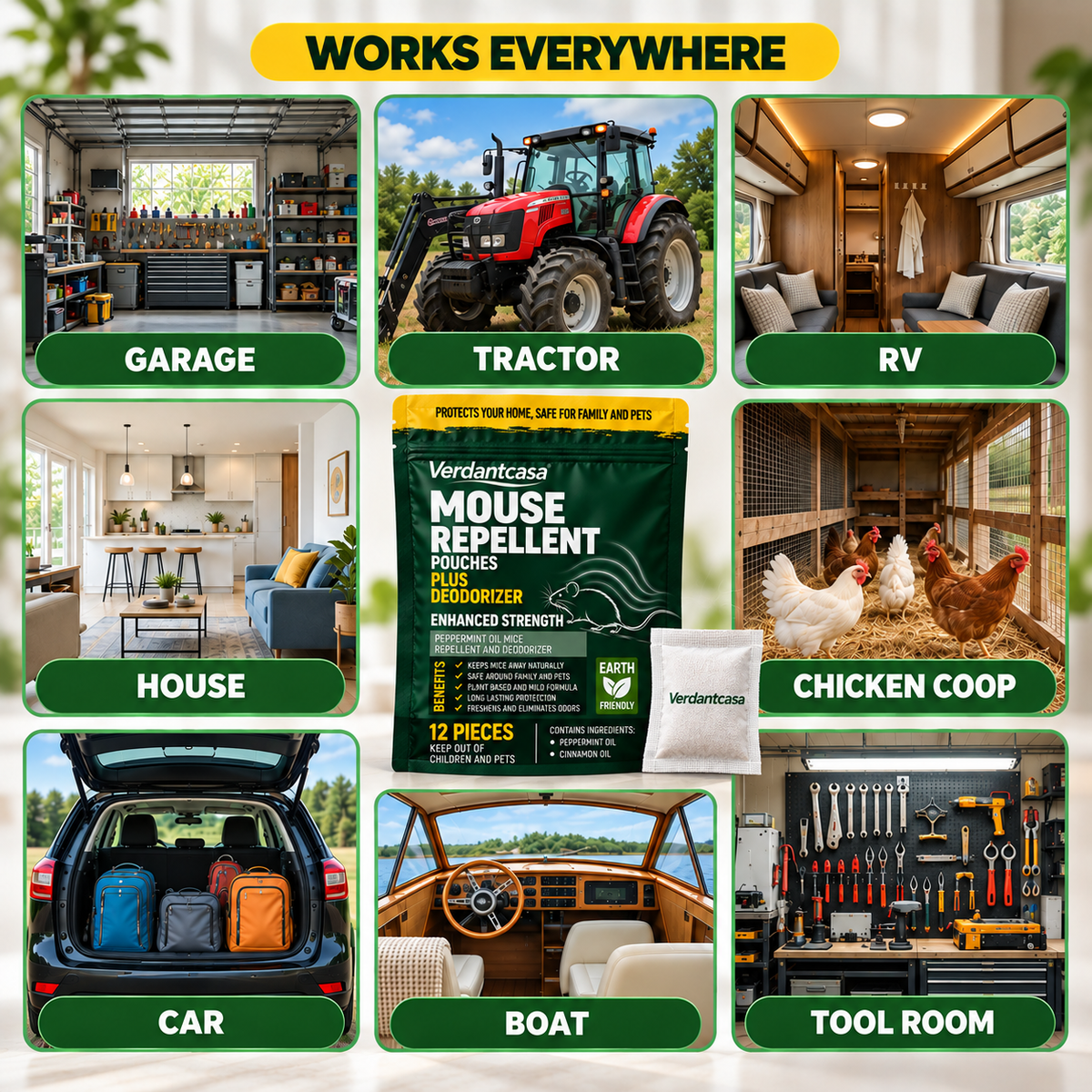 Place These Pouches Anywhere Mice Hide - Verdantcasa Healrize® Mouse Repellent Pouches