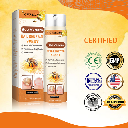 Cvreoz® Nail Renewal Spray with nano-micro needles in combination with bee venom🐝 to fight even the most stubborn fungi👊🏻